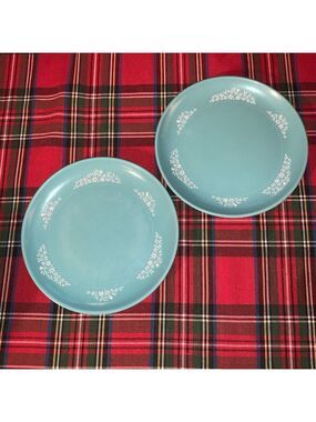 Evermaid Carnival Teal & White Floral Dinnerware Plates, One Size
